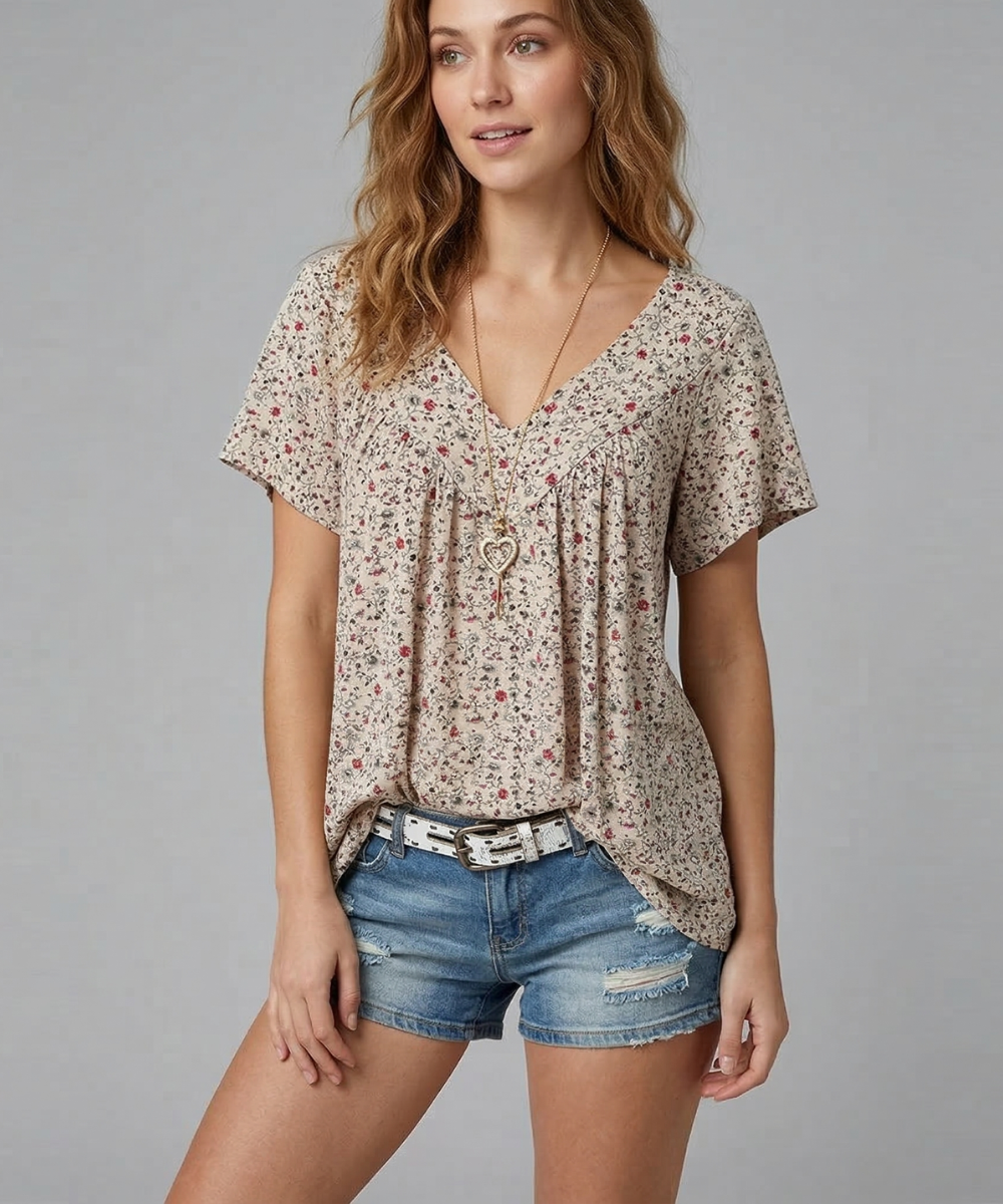 Avora Lyon | T-shirt Flora à col en V