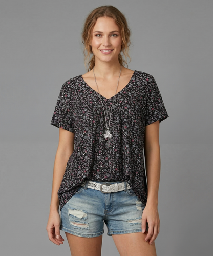 Avora Lyon | T-shirt Flora à col en V