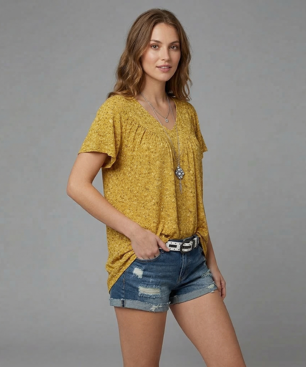 Avora Lyon | T-shirt Flora à col en V