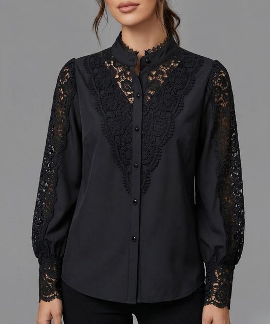 Avora Lyon | Blouse à détails en dentelle