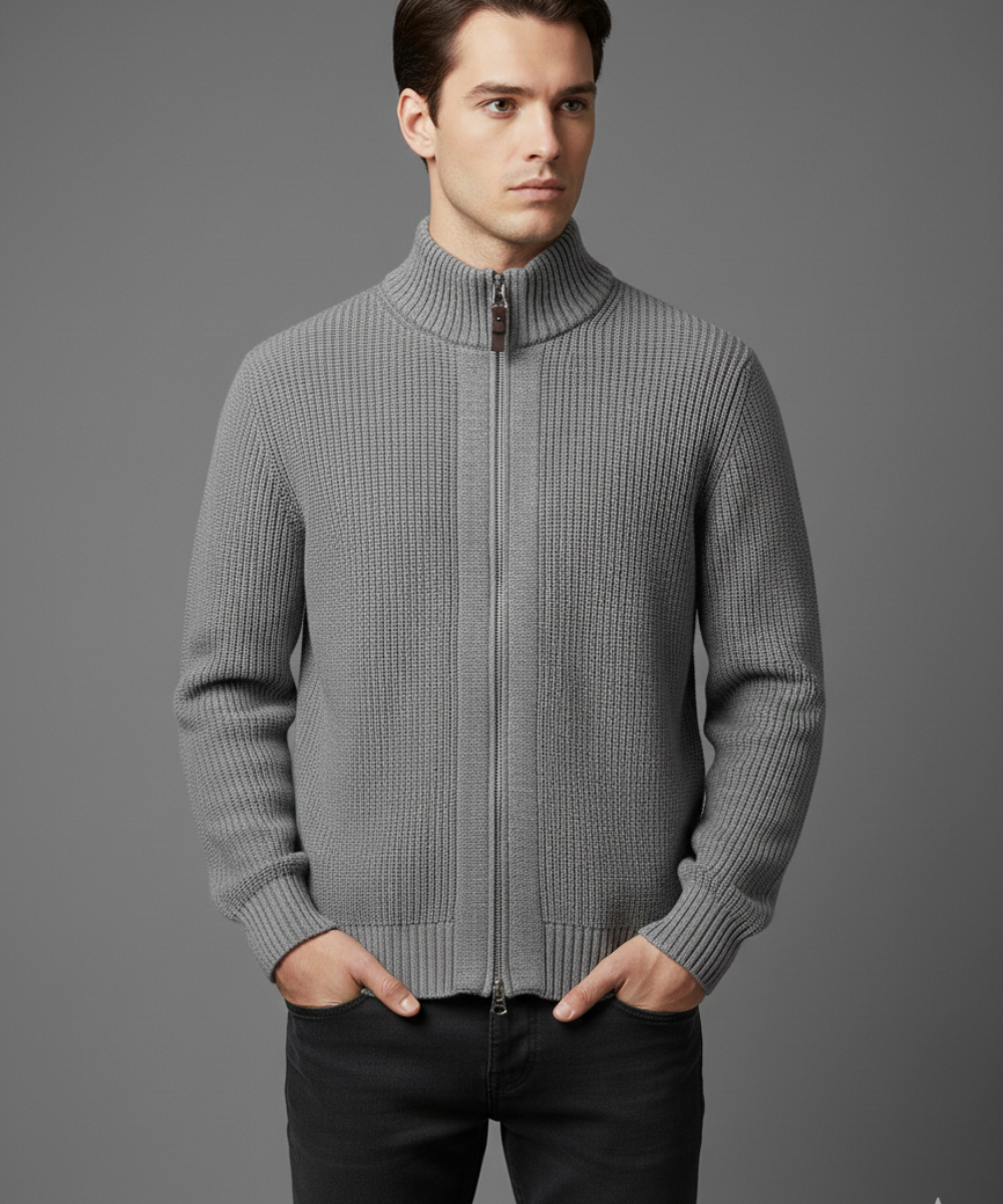 Avora Lyon | Gilet en maille à double fermeture éclair