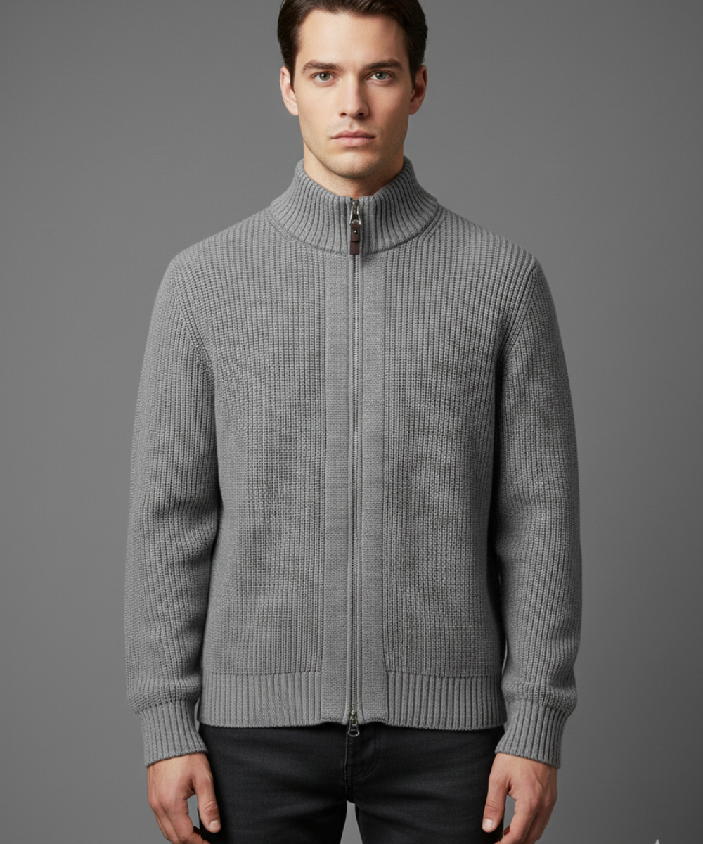 Avora Lyon | Gilet en maille à double fermeture éclair