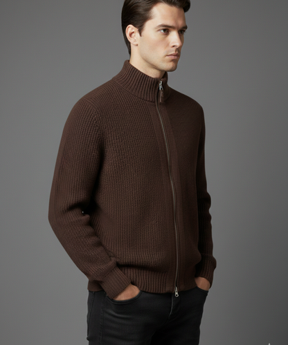 Avora Lyon | Gilet en maille à double fermeture éclair