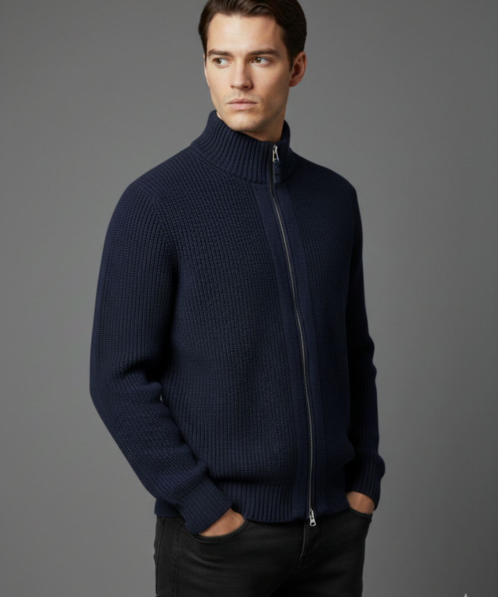 Avora Lyon | Gilet en maille à double fermeture éclair