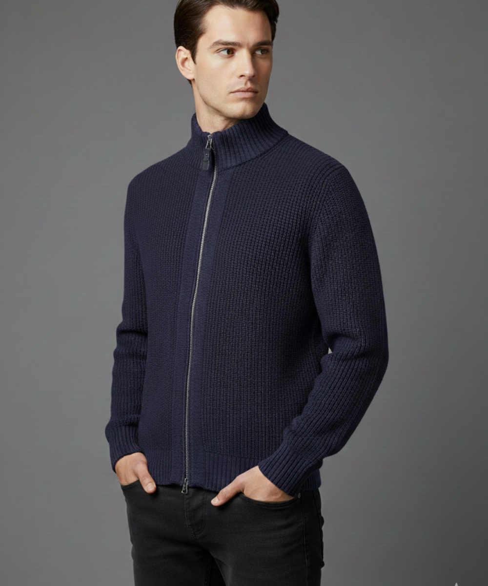 Avora Lyon | Gilet en maille à double fermeture éclair