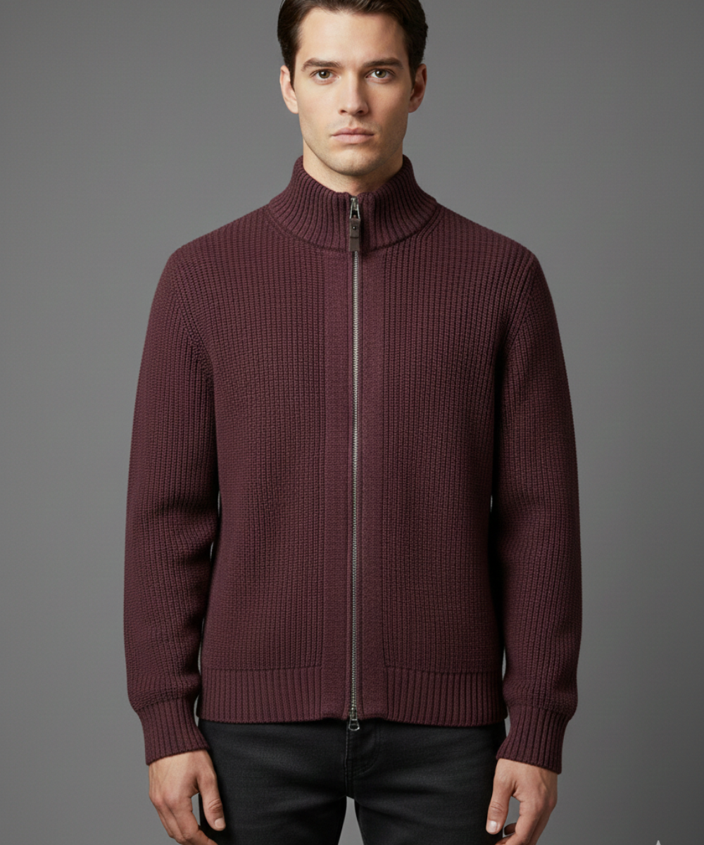 Avora Lyon | Gilet en maille à double fermeture éclair