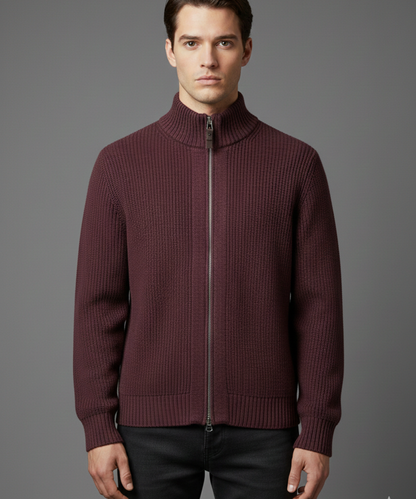 Avora Lyon | Gilet en maille à double fermeture éclair