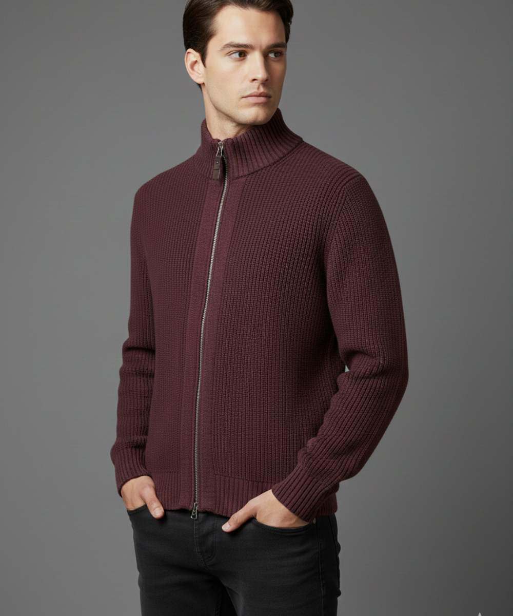 Avora Lyon | Gilet en maille à double fermeture éclair