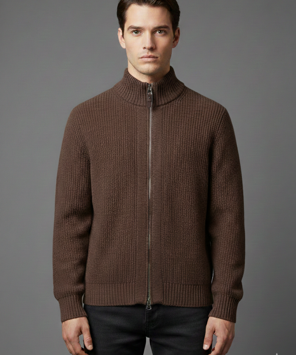 Avora Lyon | Gilet en maille à double fermeture éclair