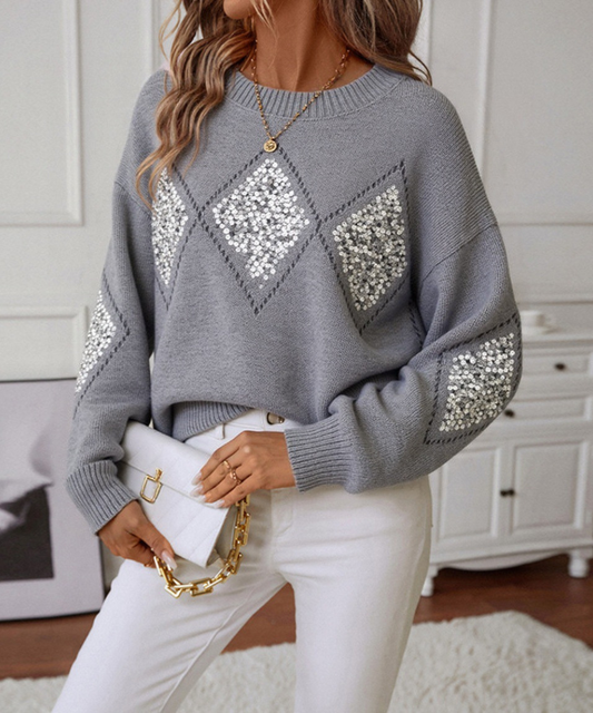 Avora Lyon | Pull à manches longues à paillettes