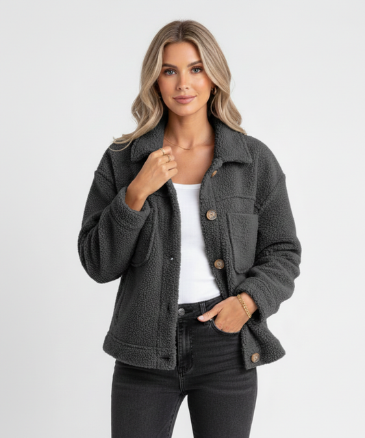 Avora Lyon | Veste en Polaire douce pour femme avec fermeture à boutons