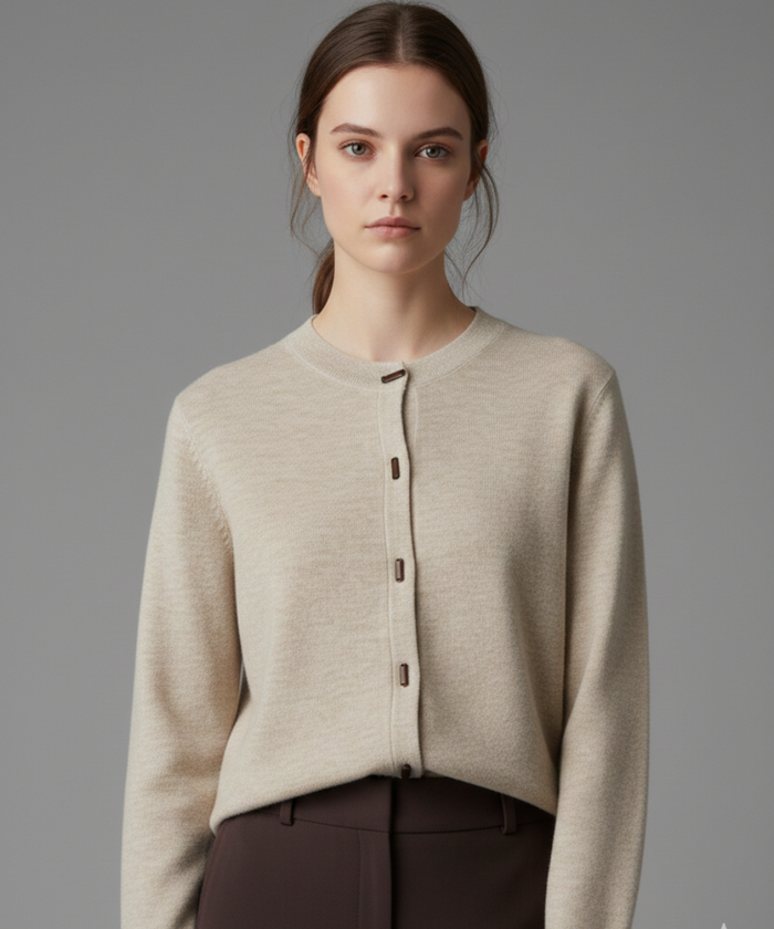 Avora Lyon | Cardigan en laine tricotée de qualité supérieure