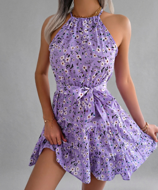 Avora Lyon | Robe décontractée à volants et fleurs