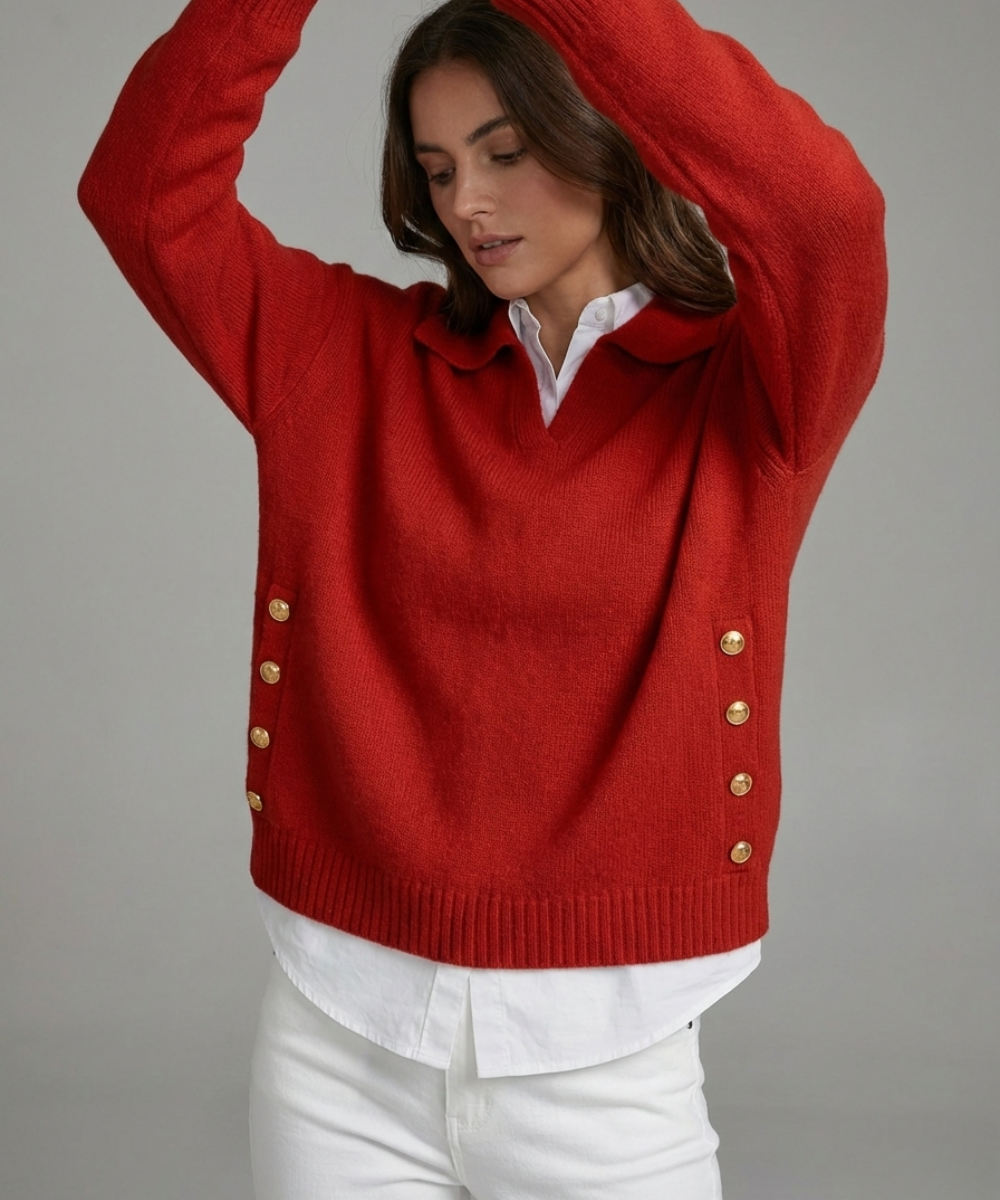 Avora Lyon | Pull décontracté ample à revers