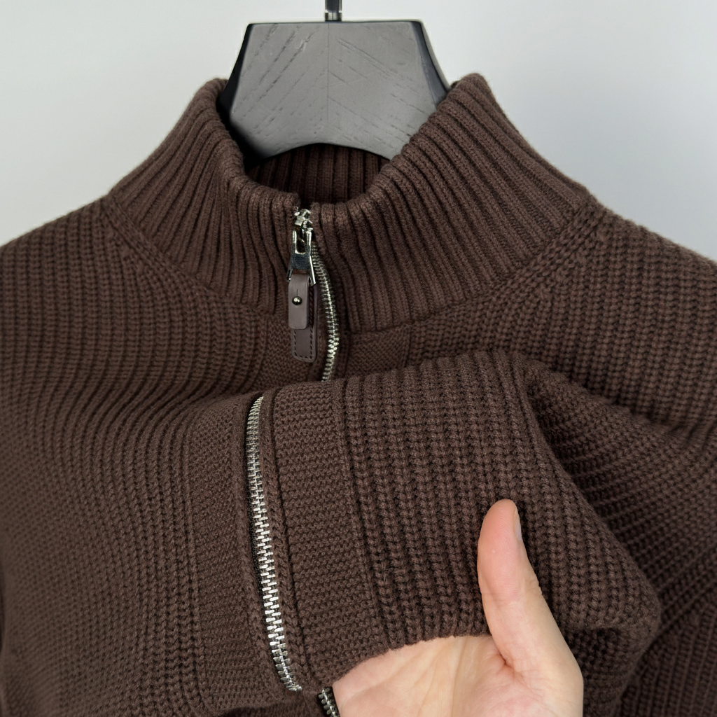 Avora Lyon | Gilet en maille à double fermeture éclair