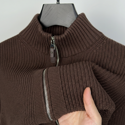 Avora Lyon | Gilet en maille à double fermeture éclair